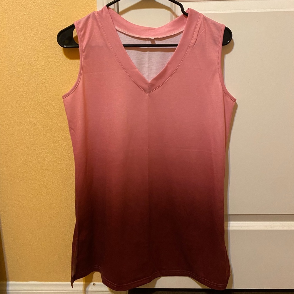 Pink ombré tank top